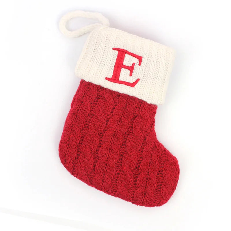 Knitted Christmas Stocking Tree Decorations