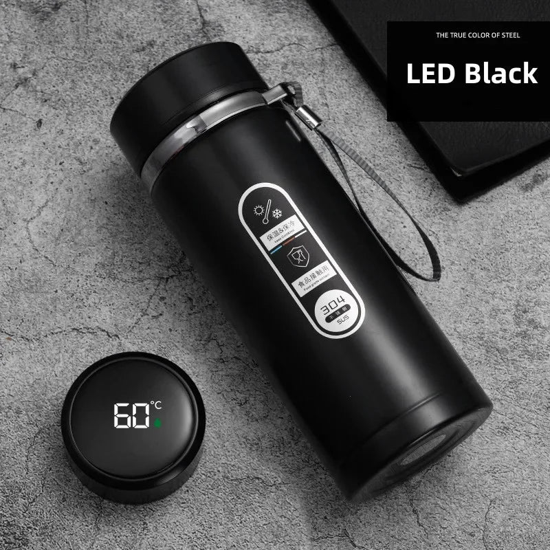 LED Stainless Steel Thermos Bottle