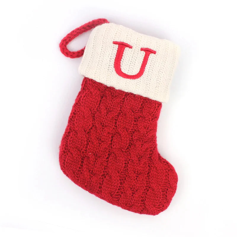 Knitted Christmas Stocking Tree Decorations
