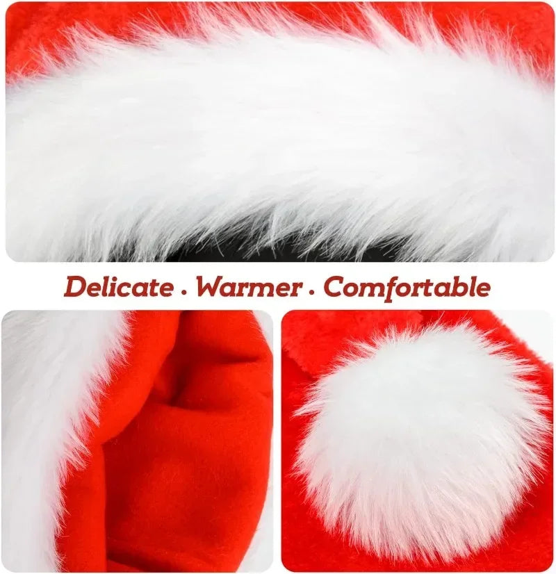 Plush Velvet Santa Claus Hats