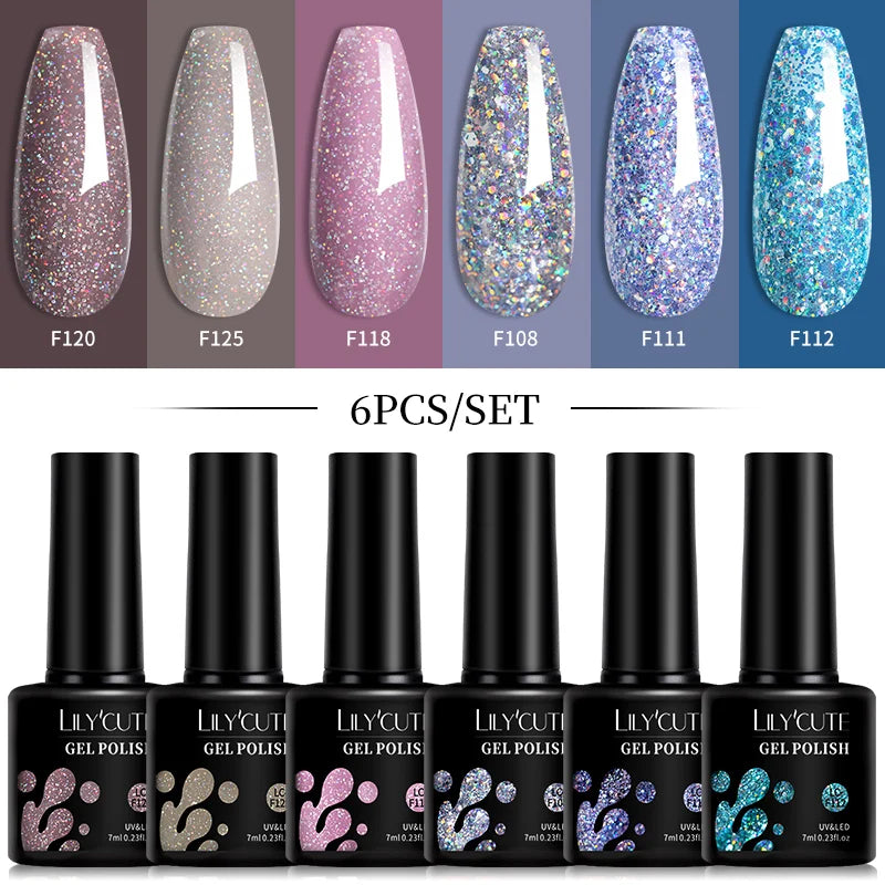 LILYCUTE Gel Nail Polish Set