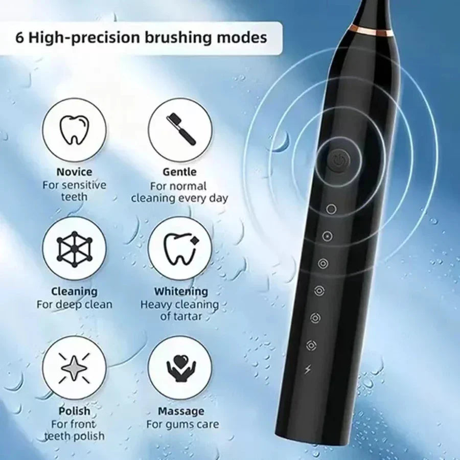Electric Ultrasonic Toothbrush Set