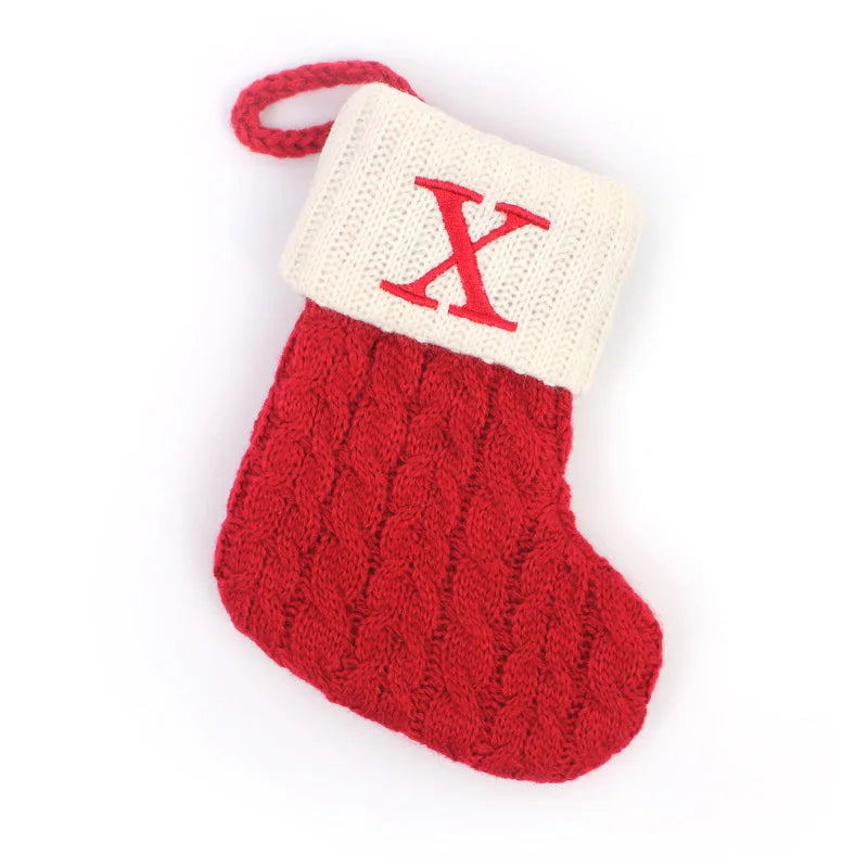 Knitted Christmas Stocking Tree Decorations