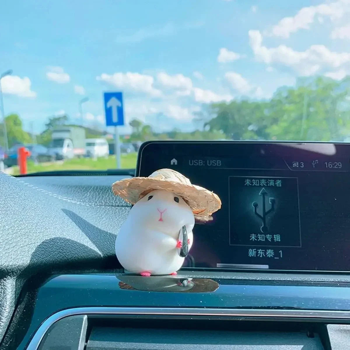 Cute Hamster Car Console Decoration