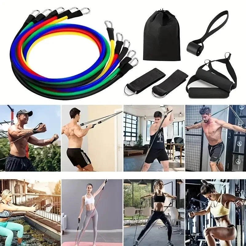 11PCS TPE Resistance Bands Set