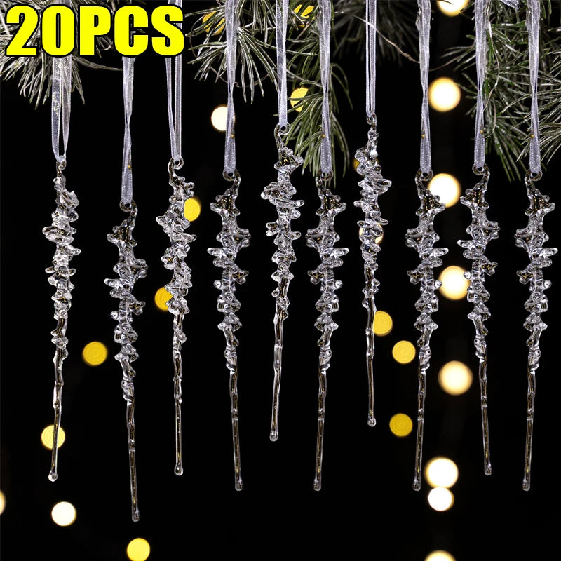 Transparent Acrylic Christmas Icicle Ornaments