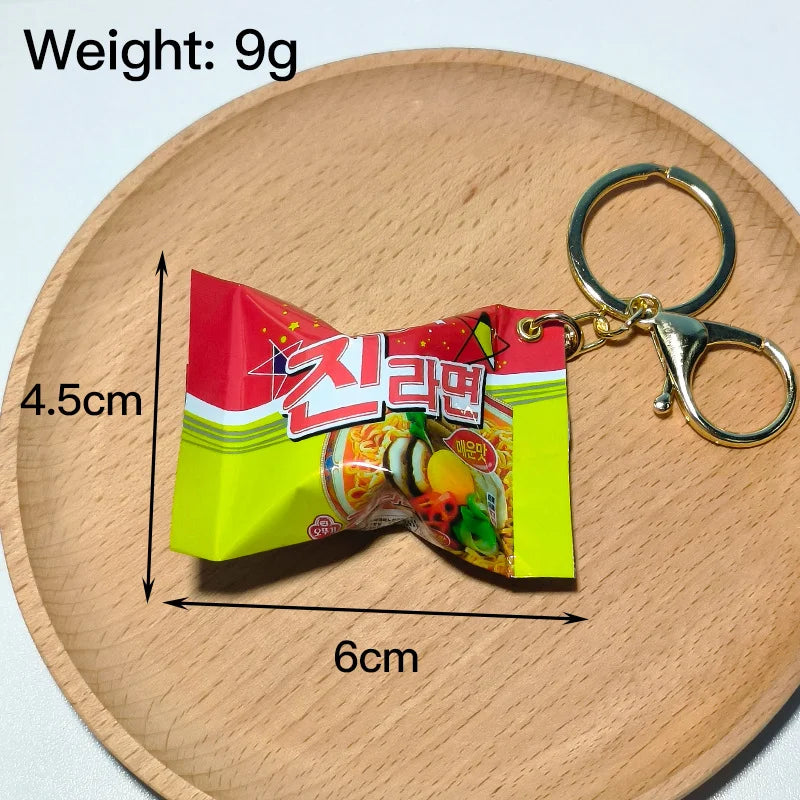 Simulation Instant Noodles Keychain
