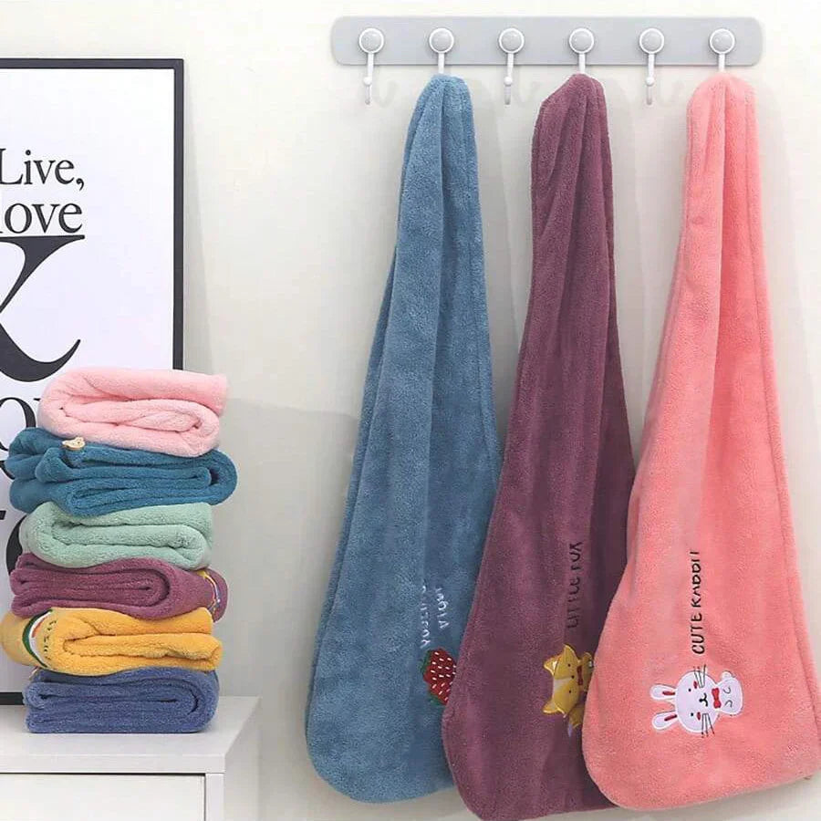 CozyFleece Embroidery Hair Cap