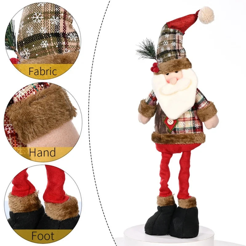 Plush Christmas Doll Decorations Set