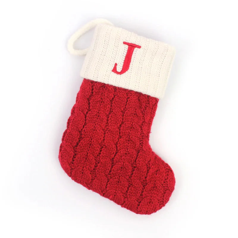 Knitted Christmas Stocking Tree Decorations