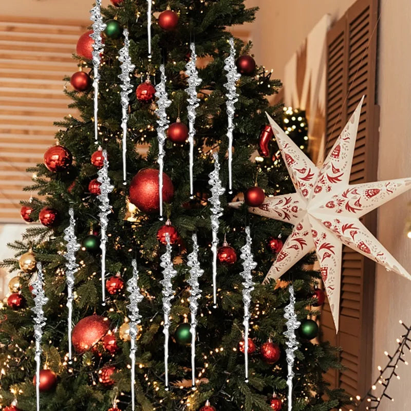 Clear Acrylic Christmas Icicle Ornaments