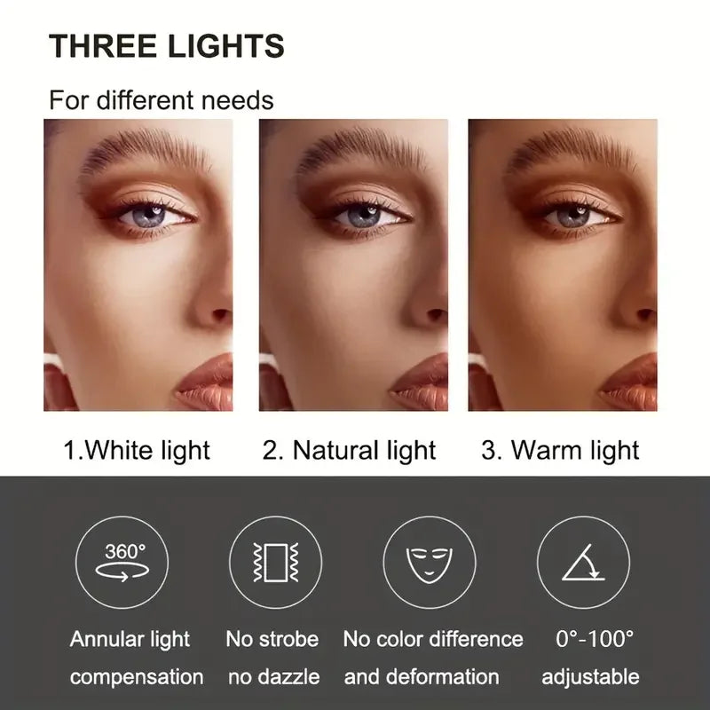 LED Desktop Folding Makeup Mirror