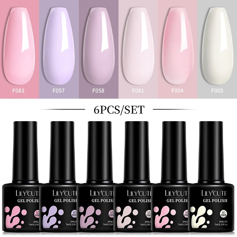 LILYCUTE Gel Nail Polish Set