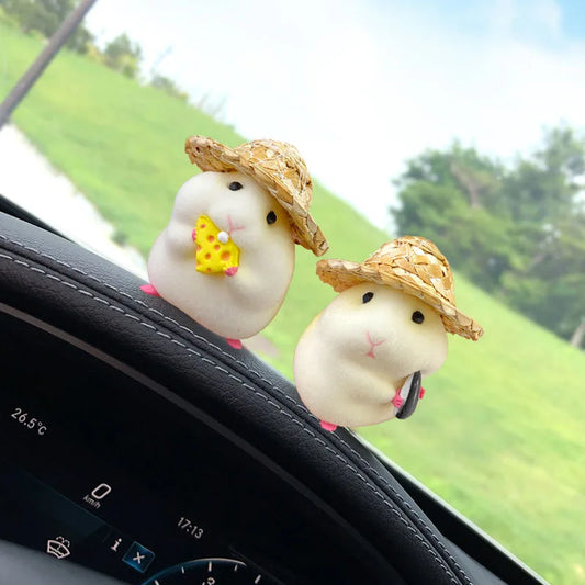 Cute Hamster Car Console Decoration
