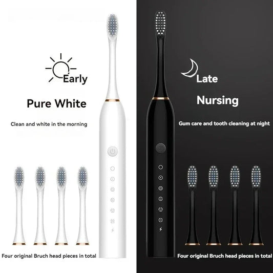 Electric Ultrasonic Toothbrush Set