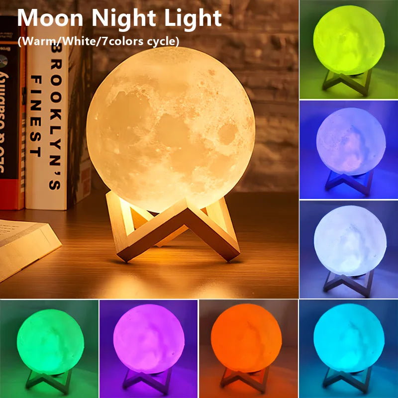 Pzsunly LED Moon Light Galaxy Night Lamp