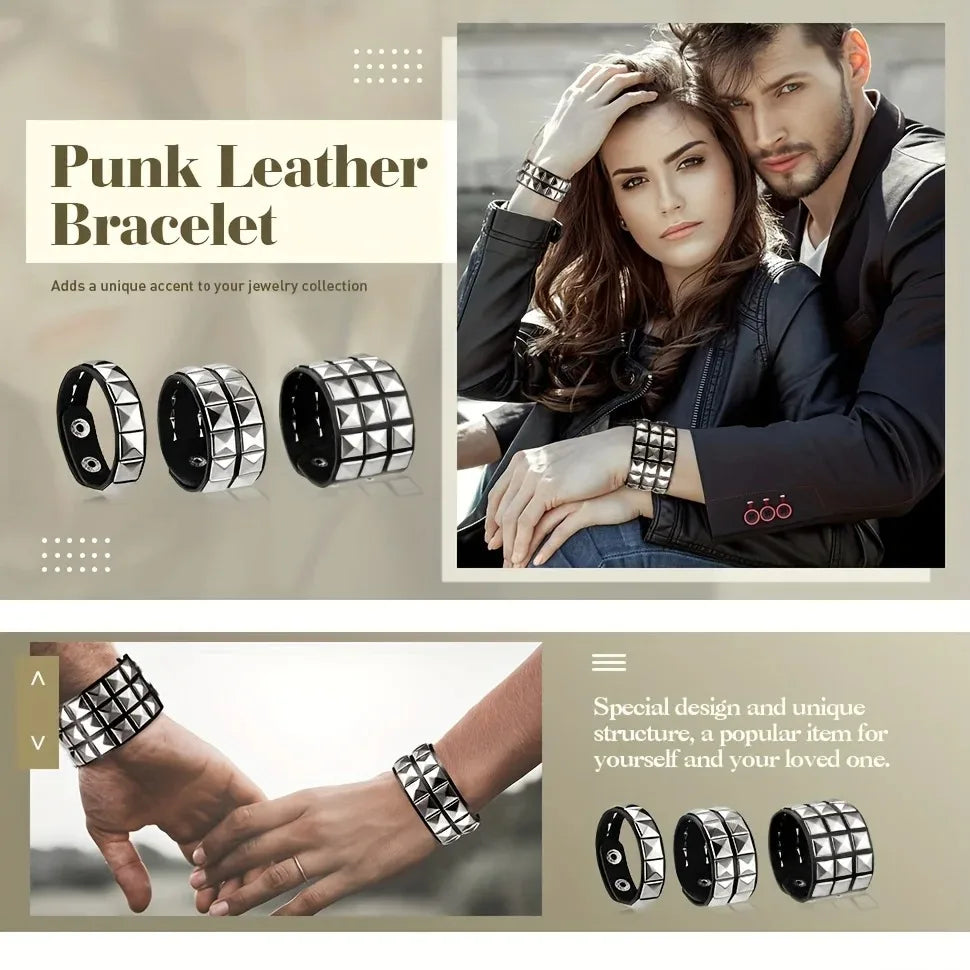 Punk Gothic Rivet Nail Bracelet