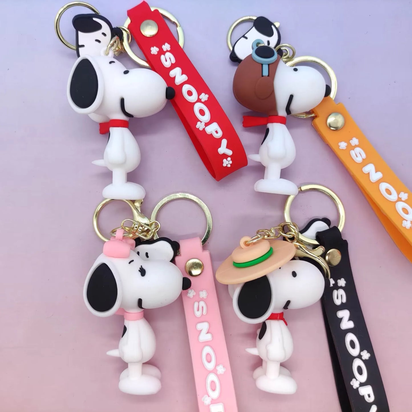 Cute Snoopy Silicone Doll Keychain