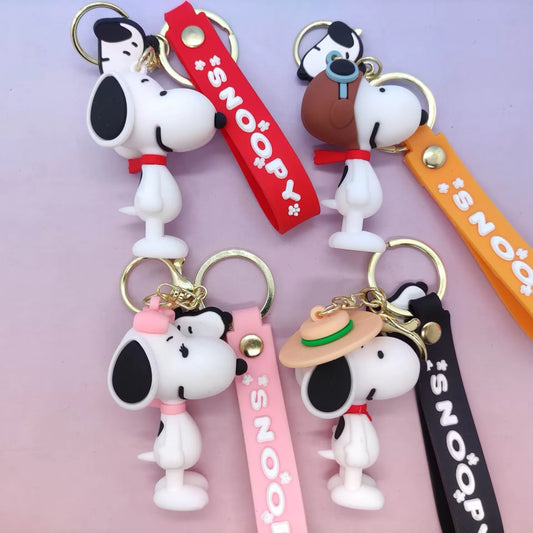 Cute Snoopy Silicone Doll Keychain