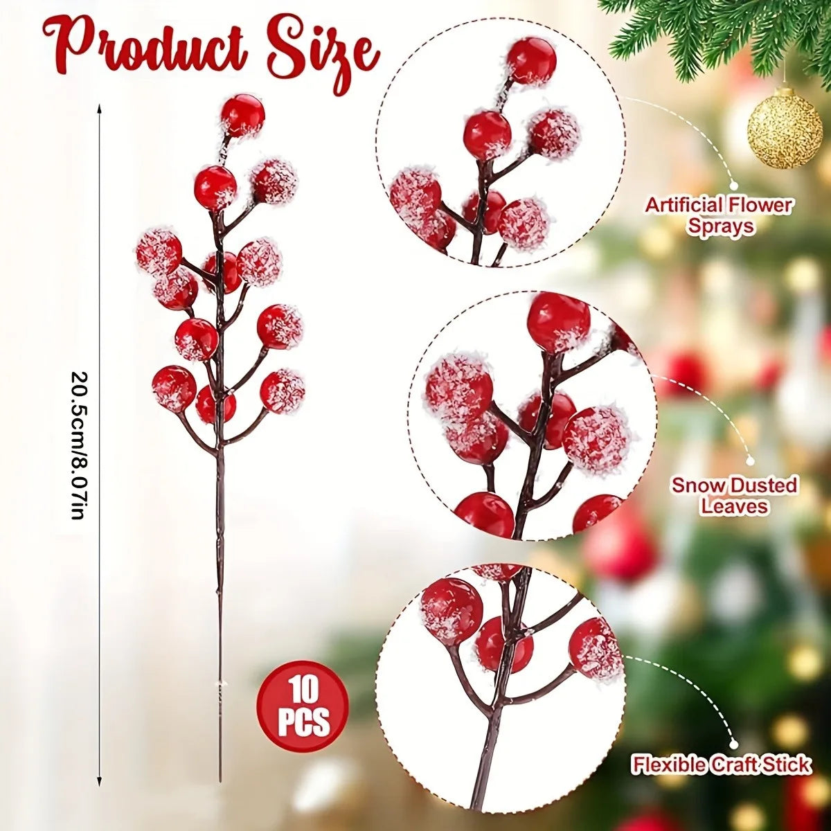 Snow White Pine Berry Bouquet