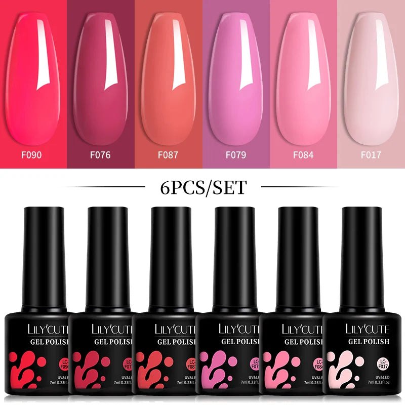 LILYCUTE Gel Nail Polish Set