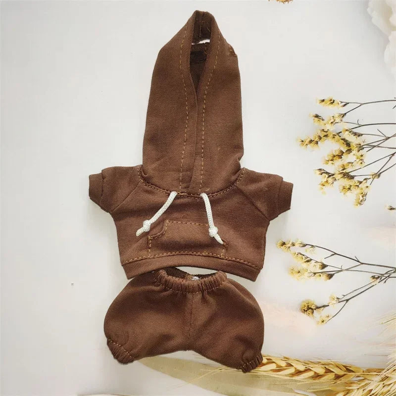 17cm Labubu Hoodie Outfit Set