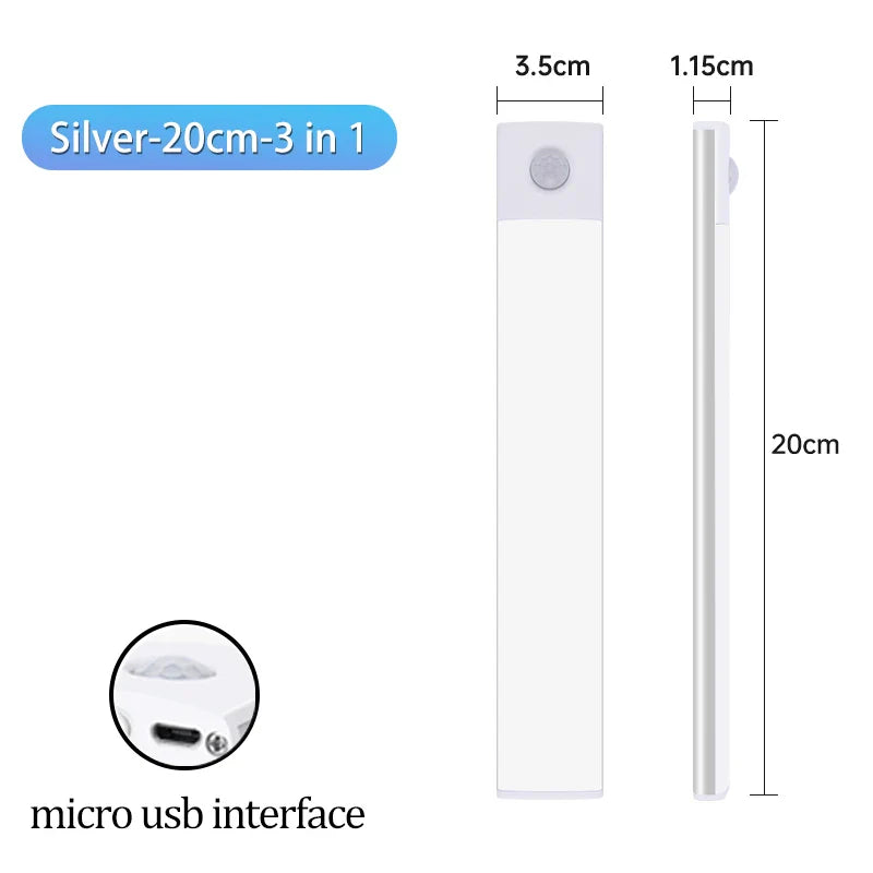 Pzsunly USB Motion Sensor Cabinet Light