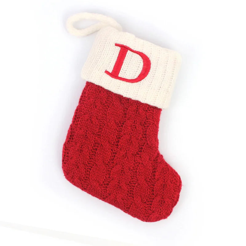 Knitted Christmas Stocking Tree Decorations