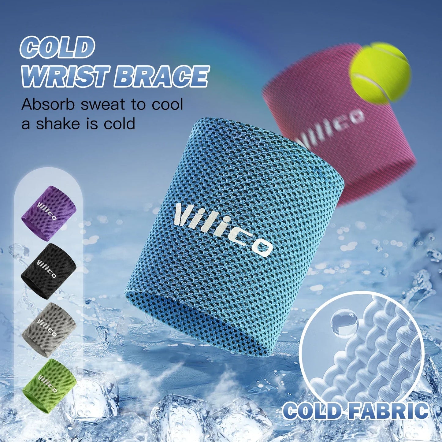 Ice Cooling Wrist Sweatband