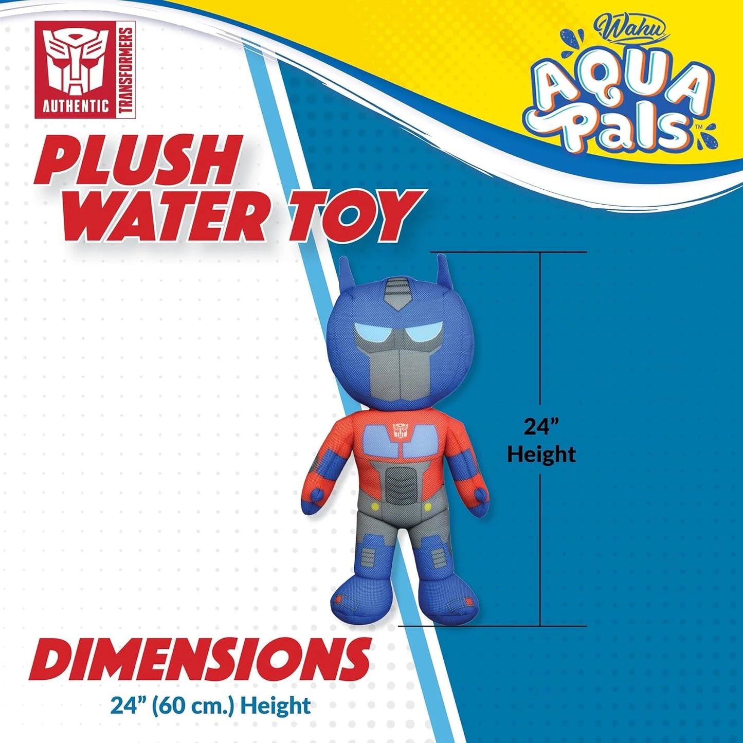 Aqua Pals Kid'S Transformers Optimus Prime Water Plush, Multicolor