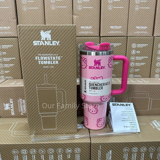 Stanley Quencher H2.0 Tumbler - Cat deep pink