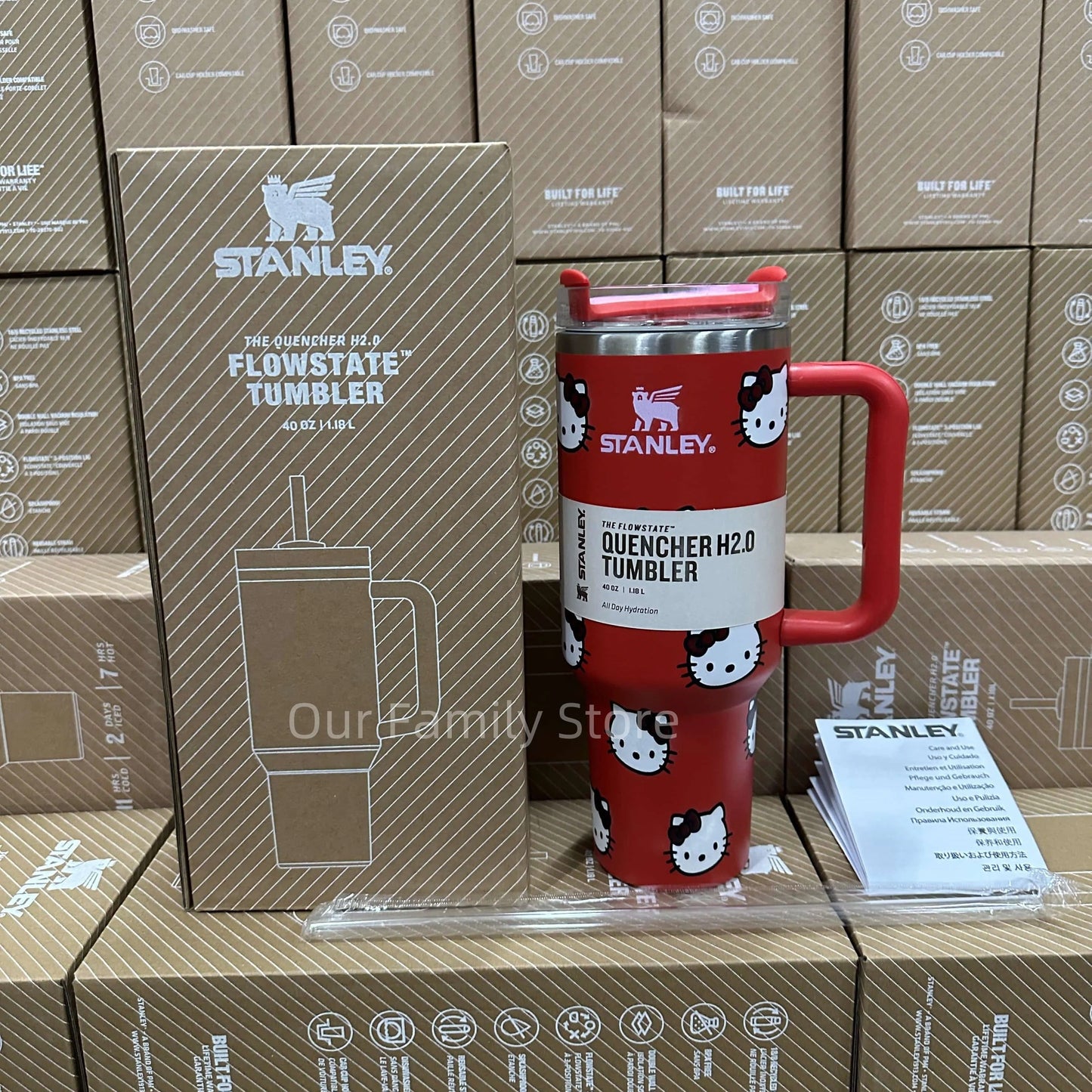 Stanley Cat Red Quencher H2.0