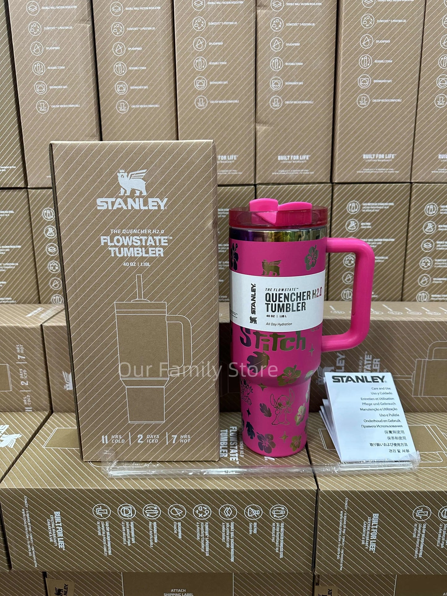 Stanley Quencher Tumbler Monster Rose