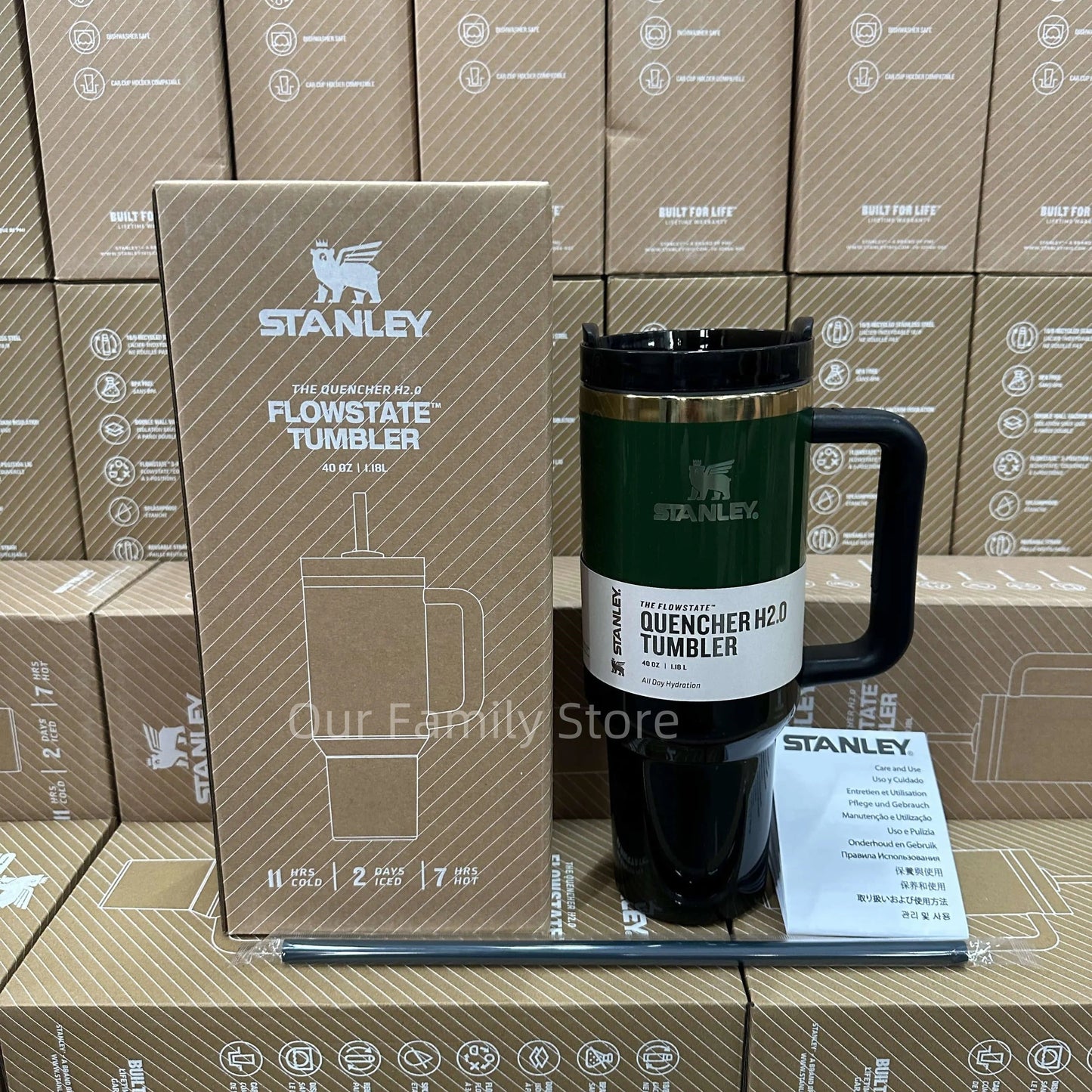 Stanley Quencher H2.0 Tumbler - Ion plating green