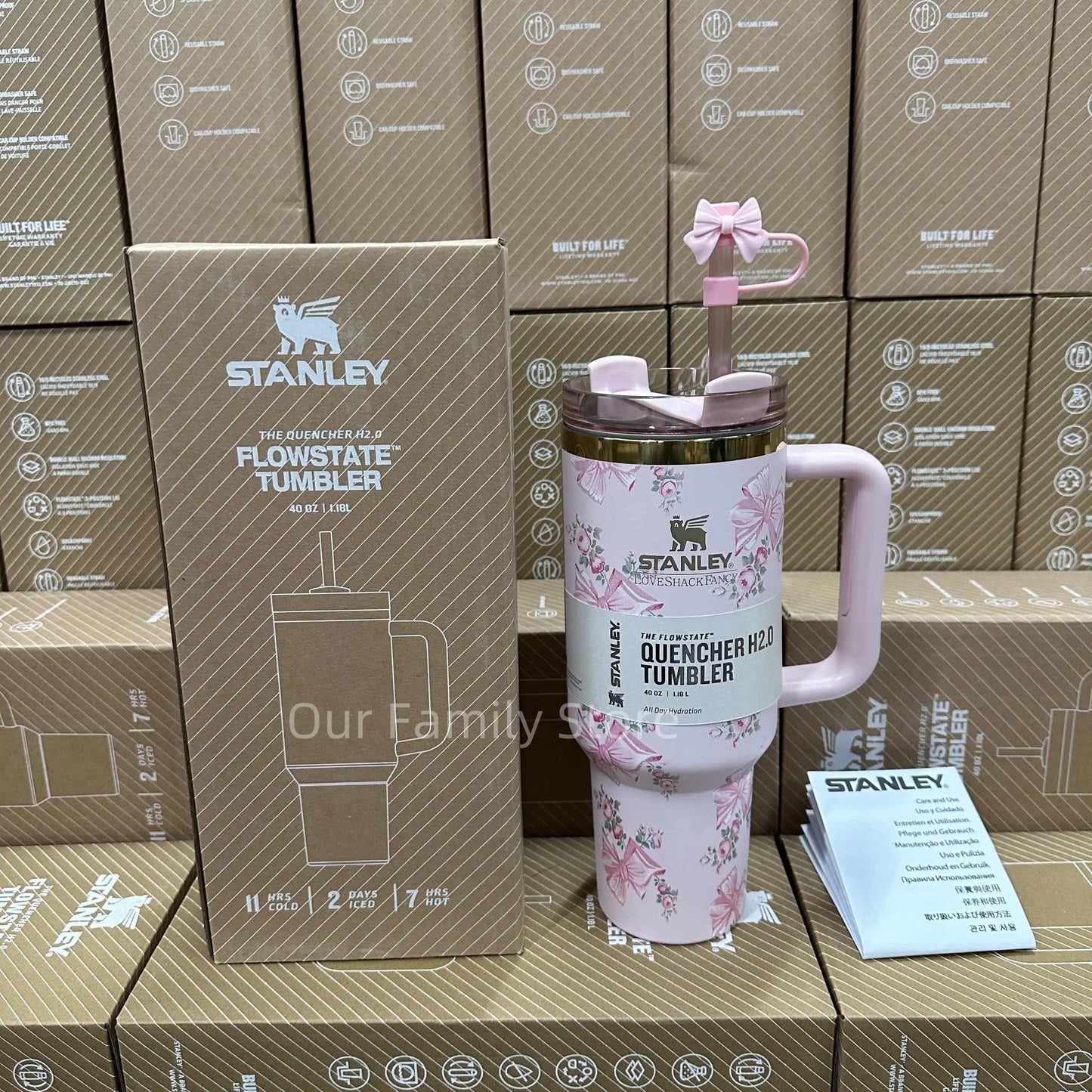 Stanley Quencher H2.0 Tumbler - Butterfly Pink